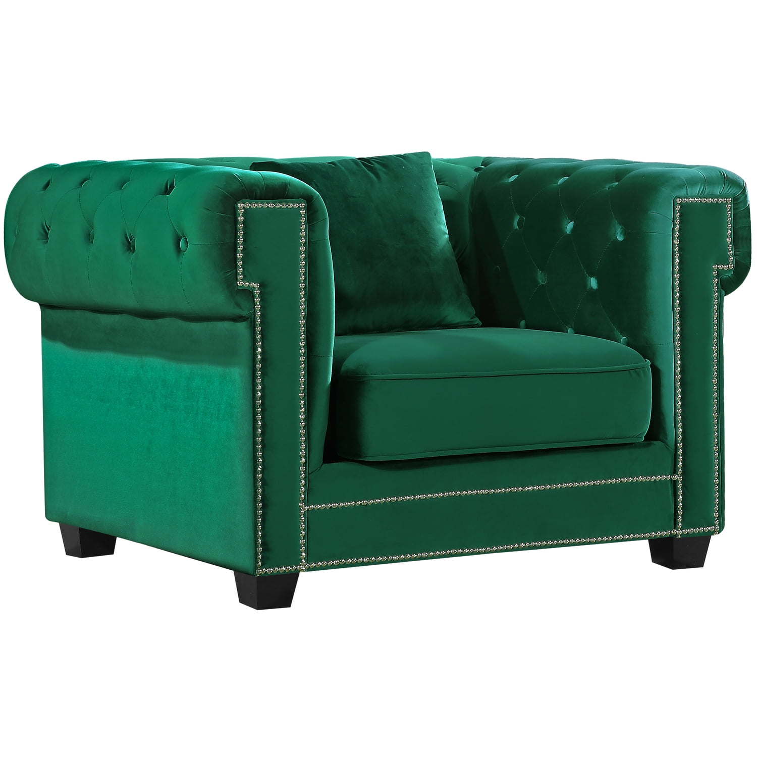 Bowery Green Velvet Velvet,StyleContemporary