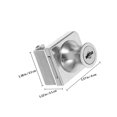 thumbnail image 2 of ifundom Security Protection Lock With Key Zinc Alloy Silver For Homeowners 1Pcs, 2 of 6
