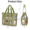 thumbnail image 3 of Tote Bag for Women - Dog Breeds Shoulder Bag - Large Utility Work Duffle Bag with Zipper Handbag for Travel, Work, Sprots, 3 of 5