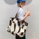 thumbnail image 3 of Casual Pattern Canvas Shoulder Bag, Large-capacity Tote Handbag, Simple Bag For Shopping, 3 of 4
