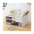 thumbnail image 6 of Desk Organiser with 2 Drawers and 4 Compartments, Plastic Makeup Storage, Vanity Organiser, Desk Organiser, 6 of 8