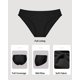thumbnail image 3 of Braguitas de bikini Zmart, cobertura total, talle medio, color negro, para mujer, 3 of 6