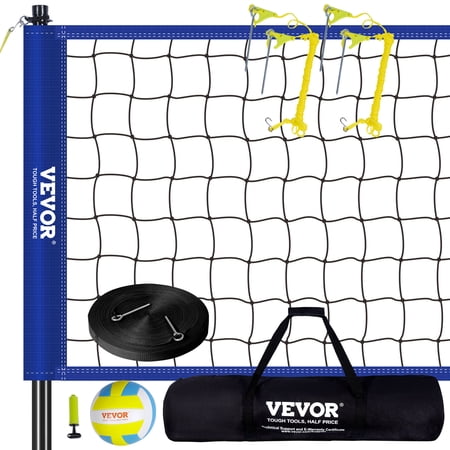 VEVOR Système de filet de volleyball portable d'extérieur, poteaux en