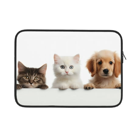 Vsdgher Cute Kittens And Puppy Laptop Sleeve Water-Resistant Protective Computer Cover Carrying Case Bag Compatible Protective Case-15 inch