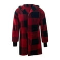 thumbnail image 3 of GigrtiJin Womens Winter Coats Trendy Fuzzy Fleece Hoodies Open Front Fall Jackets Warm Plaid Cardigans Casual Outerwear, 3 of 3