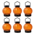 thumbnail image 2 of Calabaza De 6 Uds Con Asa Colgante Y Luz De Decoración De Halloween De Base Estable Para Bares Banquetes De Celebración Yuarrent HA045203-01, 2 of 6