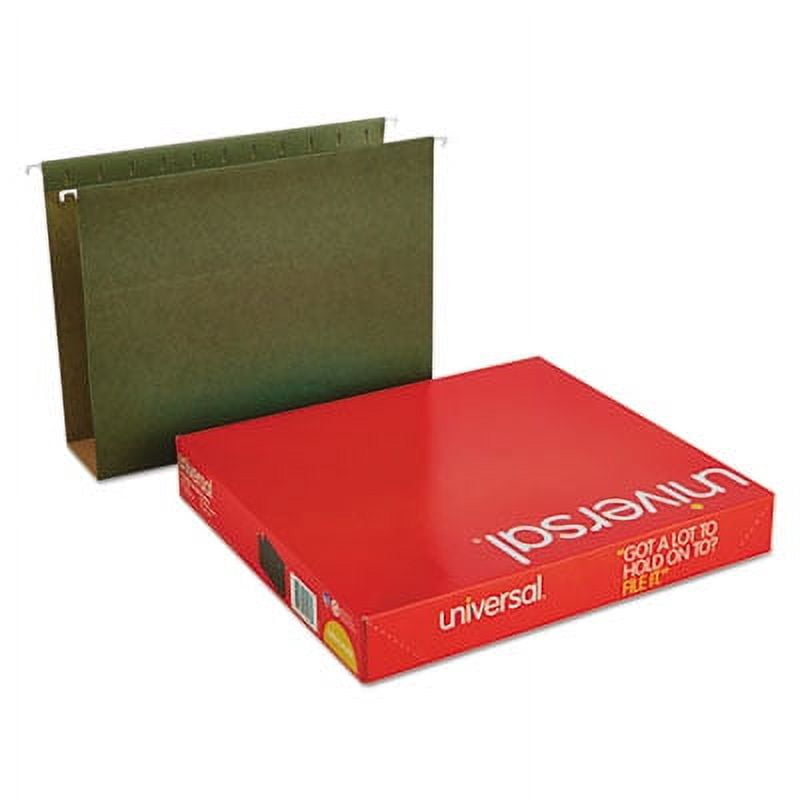 Box Bottom Hanging File Folders Legal Size, 1/5-Cut Tab, Standard Green, 25/Box