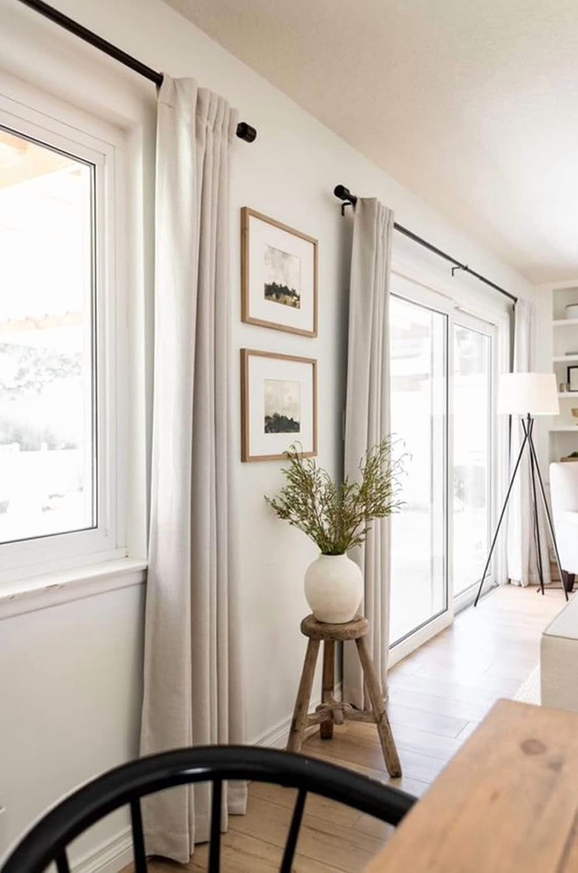 100% Blackout Shield Linen Curtains for Bedroom 84 Inches Long Back Tab/Rod Pocket Living Room Drapes Thermal Insulated 2 Panels Set 50" W x 84" L Cream