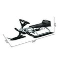 thumbnail image 3 of Spaco Kids Snow Sled with Steering Wheel and Double Brakes Pull Rope-Black, Ski Sled Snow Race, 3 of 9
