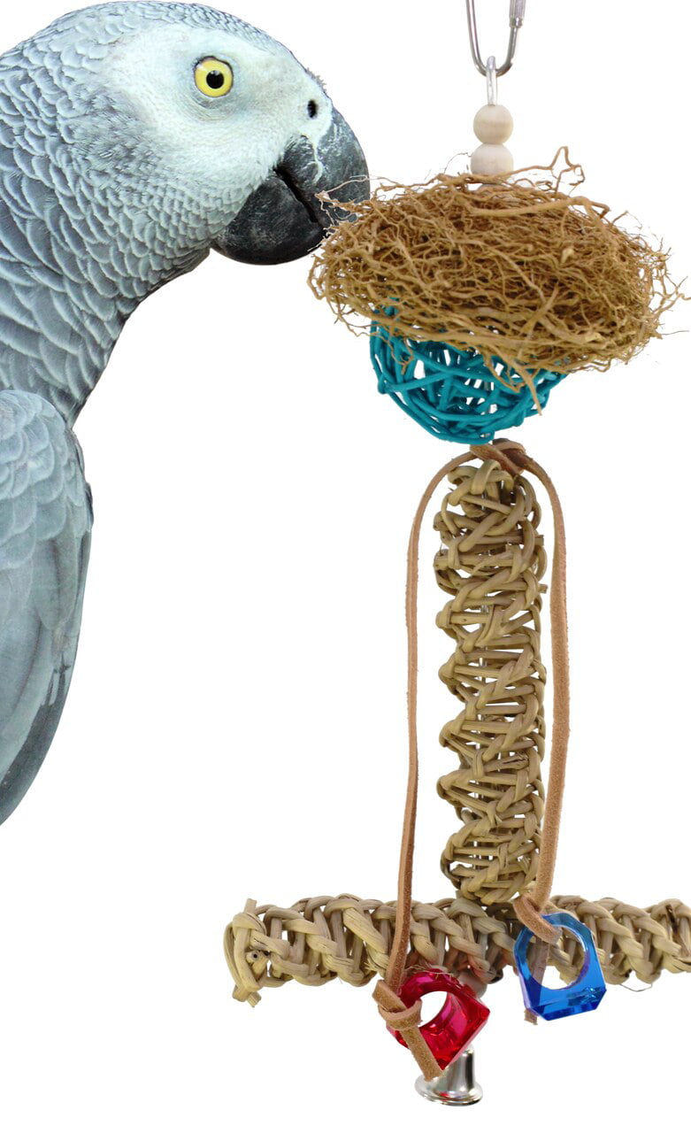 1409 Pk4 Foraging Bell Ball Foot Talon Toys cage parrot cat parrotlet conure pet 