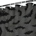 thumbnail image 3 of Gray Halloween Bats and Spider Webs Shower Curtain 36"x72" ,Bathroom Decorative Shower Curtains Set with 12 Hooks,Modern Waterproof Washable Shower Curtain, 3 of 6