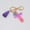T, variante sur SIfdSeng Décorations Suspendues Extérieures Porte-Clés Lettre en Résine Scintillante Lumineuse, Couture de Couleur Couture Fluide Soverell, Porte-Clés Goutte de Colle Violette English Character