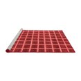 thumbnail image 2 of Ahgly Company Machine Washable Indoor Square Checkered Red Modern Area Rugs, 7' Square, 2 of 4