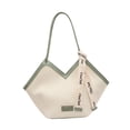thumbnail image 3 of Bolso de mano de cuero para mujer, elegante y espacioso, con interior bajo el brazo y cremallera. Verde, 3 of 9