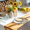 thumbnail image 4 of Eucalyptus Leaves Round Placemats Set of 8 for Dinning Tables,Heat-proof Braided Table Mats 15 Inch,Spring Pastoral Botanical Leaf Watercolor Washable Place Mat for Kitchen Restaurant Party Table, 4 of 9
