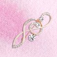 thumbnail image 4 of Broche de melodía exquisita para mujer elegante con accesorio de ropa de diamantes de imitación (plata), 4 of 5