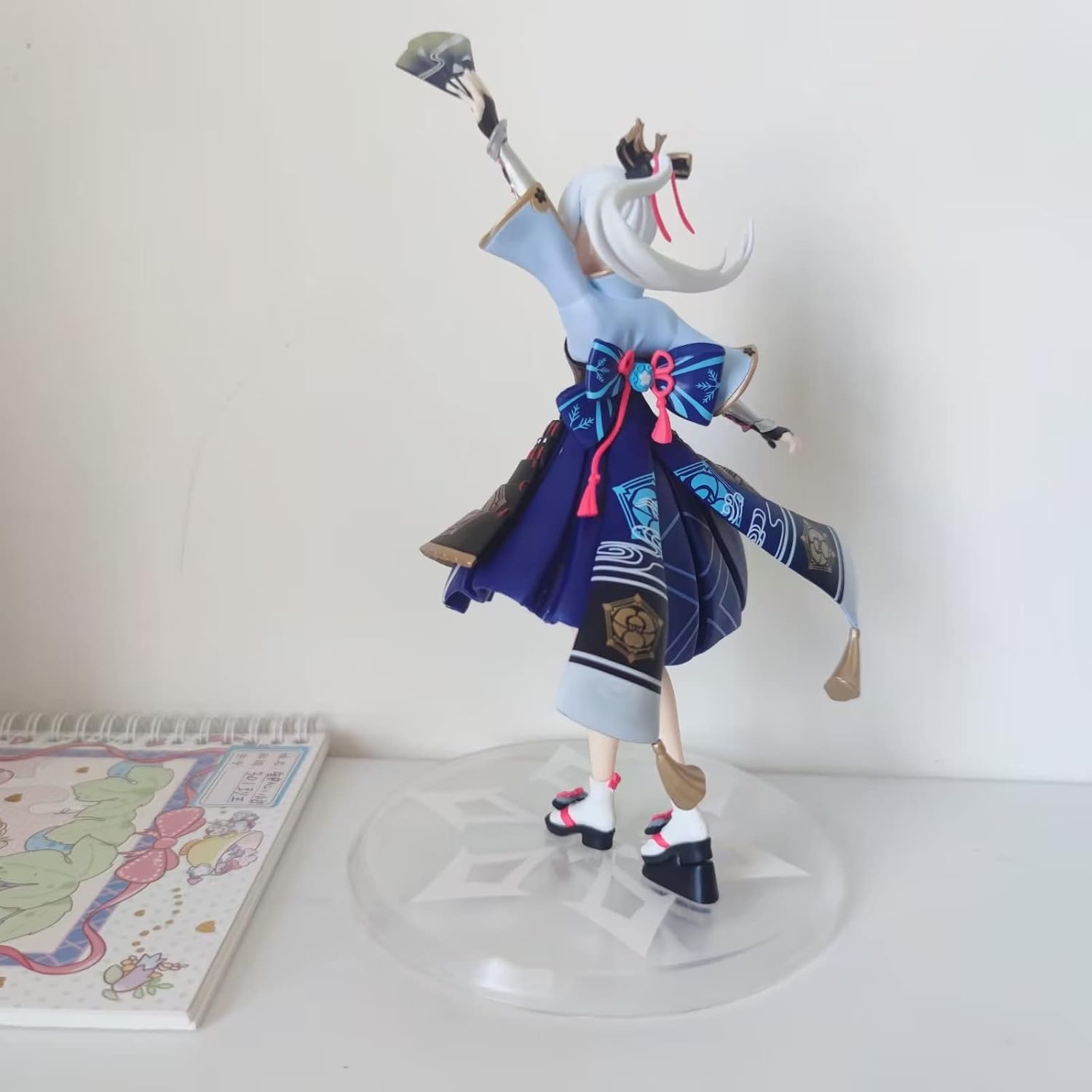 Ayaka Figure Taking A Fan Dancing Kamisato Ayaka Action Figures 23cm/9.1inch PVC Collectible Handicrafts Souvenirs for Anime Fans Gifts