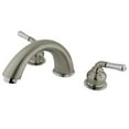 thumbnail image 2 of Kingston Brass KC367 8 Inch -18 Inch Widespread Roman Tub Filler - Satin Nickel-Polished Chrome, 2 of 2