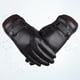 thumbnail image 4 of Guantes de cuero sintético para pantalla táctil, para conducir, negros, cálidos, para invierno (talla única), 4 of 7