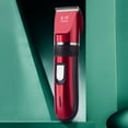 thumbnail image 3 of Set de corte de pelo eléctrico recargable USB JINKE Rojo/Tipo C, 3 of 5