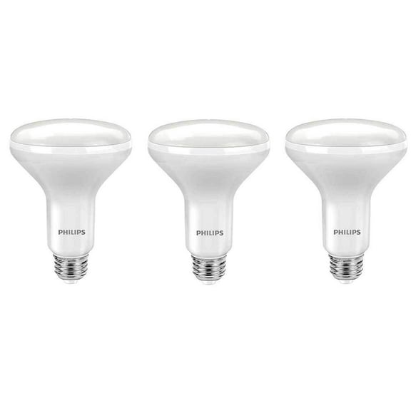 Philips LED 464180 65 Watt Equivalent Daylight Dimmable BR30 LED Light Bulb, 3 Pack, Piece