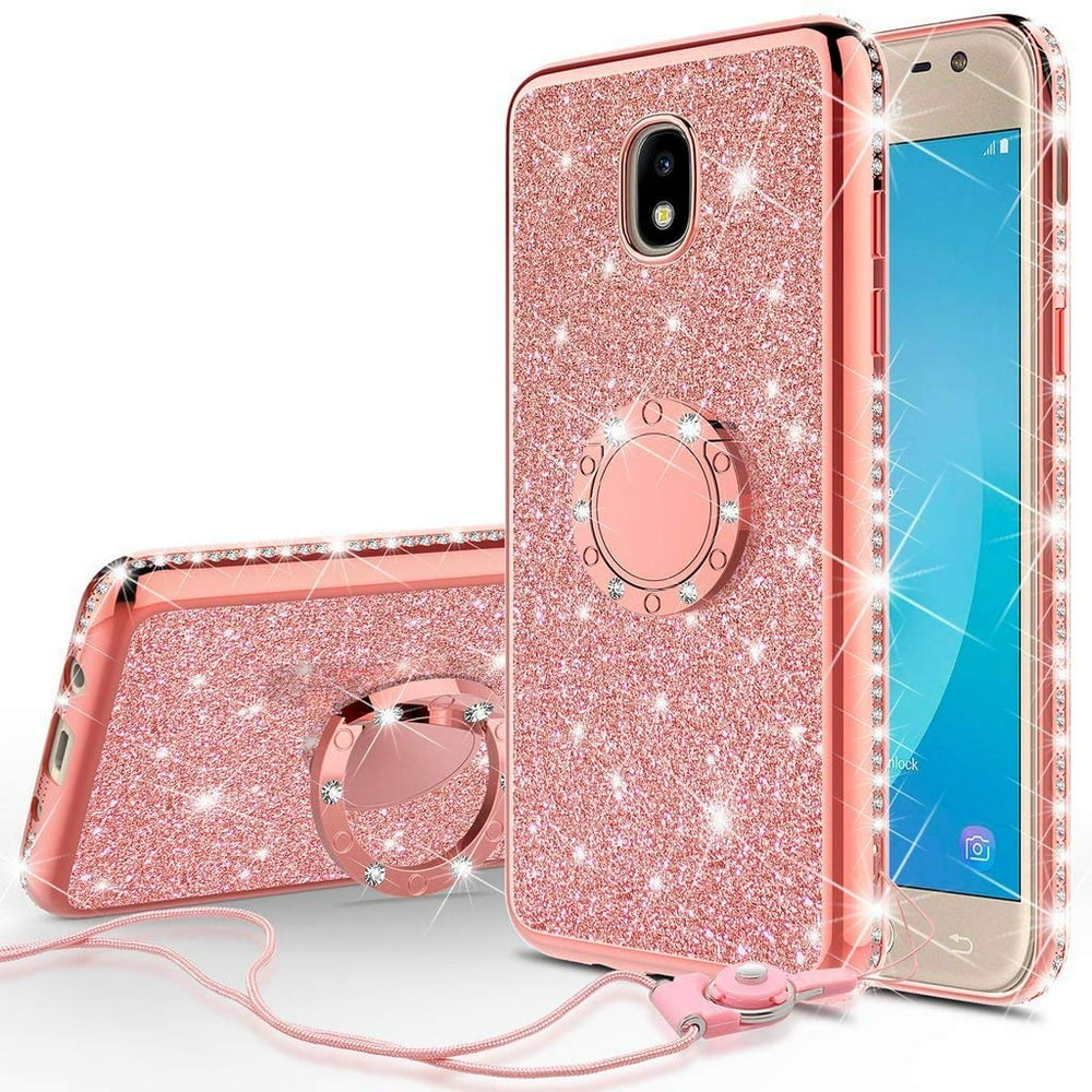 SOGA Diamond Bling Glitter Cute Phone Case with Kickstand Compatible