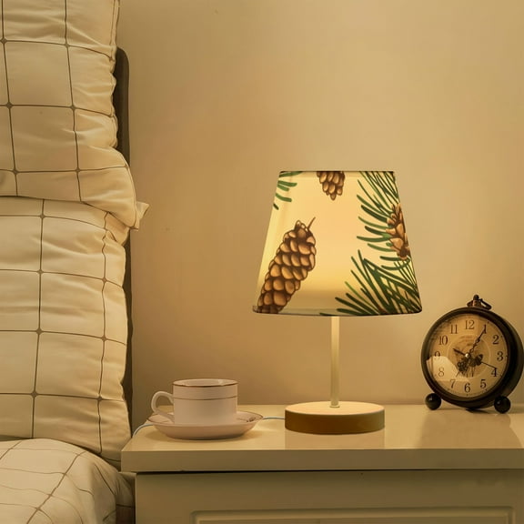 Pine Cone Trees LED Desk Lamp Table Lamp USB Bedside Nightstand Small Lamp for Bedroom Living Room Kids Room