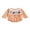 Orange, variant on BemeyourBBs Baby Girl Plaid Football Romper Ruffle Long Sleeve Smocked Bodysuit
