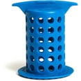 thumbnail image 2 of czcpp-The Revolutionary 2" Stand-Up Shower Stall Drain Protector Hair Catcher/Strainer, Blue, 2 of 4