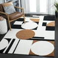 thumbnail image 2 of SAFAVIEH Rodeo Drive Darien Abstract Area Rug, Ivory/Black, 6' x 6' Square, 2 of 8