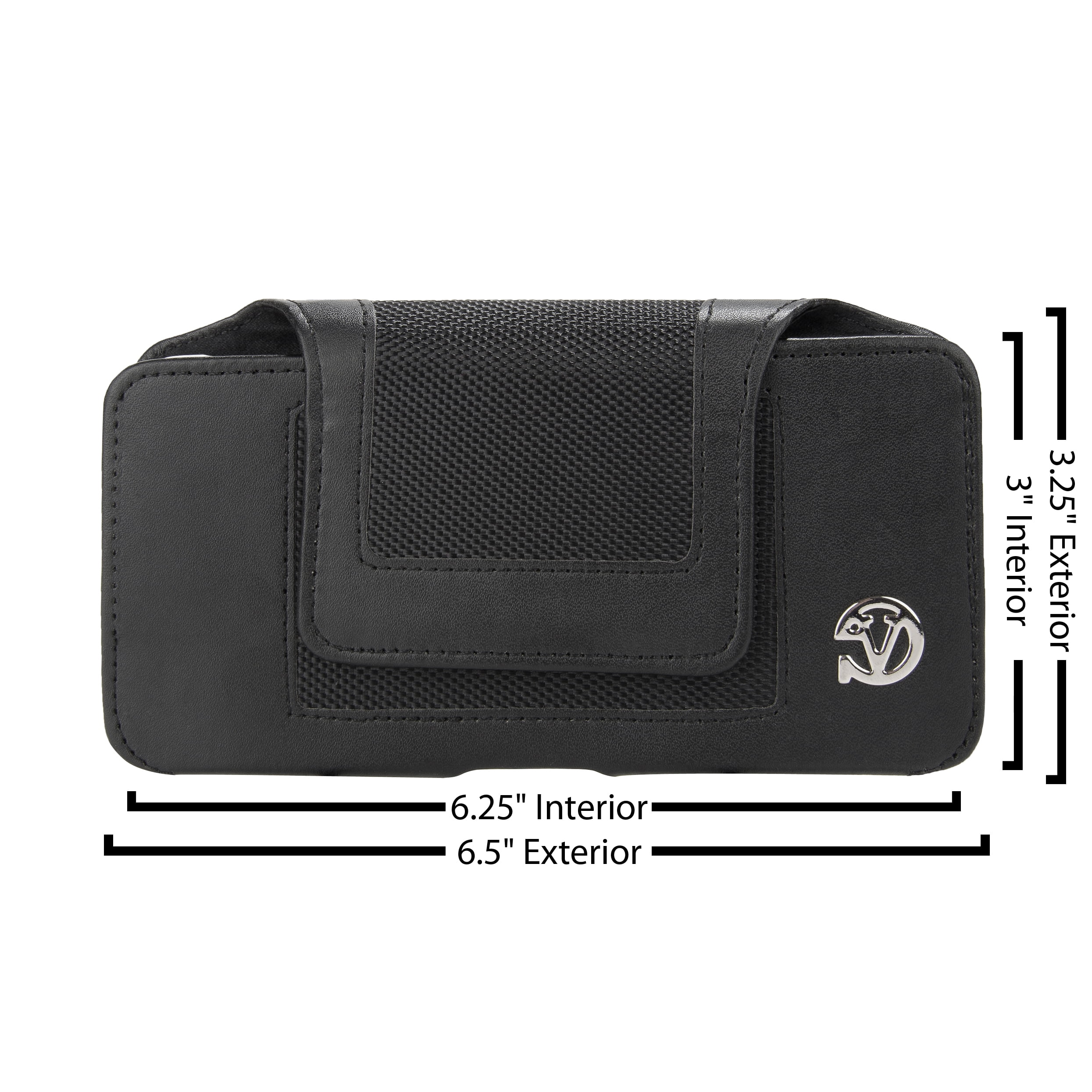 Nylon Stitched Holster Carrying Case with Belt Loop and Clip for Motorola E5 Plus / G6 plus / G5 Plus