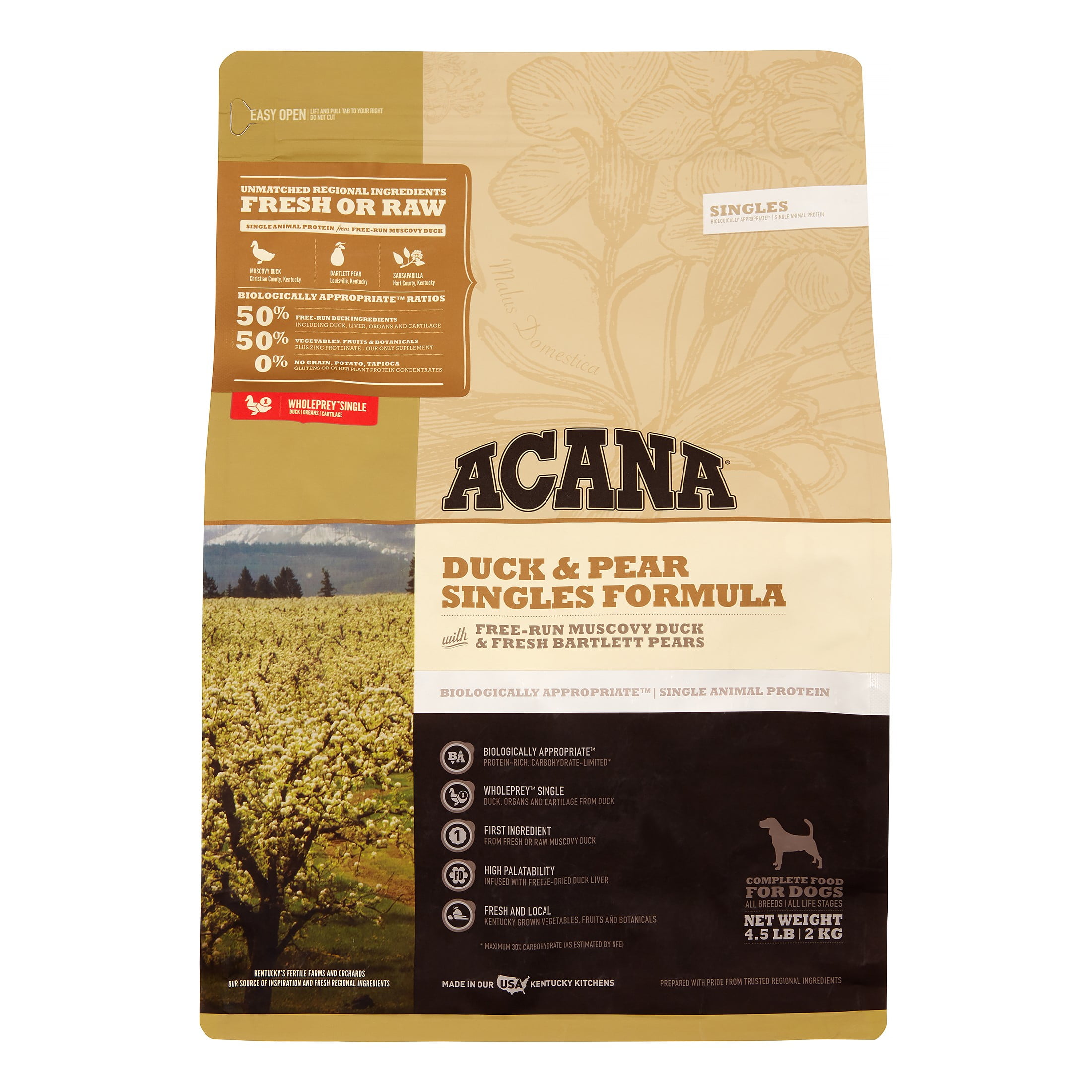 acana duck and pear dog food