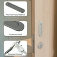 thumbnail image 3 of Uxcell Self-Stick Sliding Closet Door Handle 6" Aluminum Alloy Drawer Finger Pulls with Tape & Screw Grey 2Pcs, 3 of 7