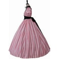 thumbnail image 4 of Pink and White Striped Victorian Rococo Dress Marie Antoinette Ball Gown Plus Size for Women, 4 of 6