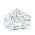 thumbnail image 2 of 10Kt White Gold 1/2 Ctw Natural Diamond Pear Trio Set, Womens Size: 8.5 / Mens Size: 9, 2 of 3