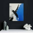 thumbnail image 4 of JEUXUS  Blue Abstract Canvas Wall Art: Modern Minimalist Black and White Picture Painting Print Gray Blue Poster for Living Room Bedroom Bathroom Office Home Wall Decor, 4 of 4