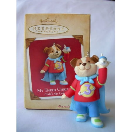 Hallmark Childs Third Christmas Ornament - Childs Age: My Third Christmas (Boy) 2004 Hallmark Ornament QXG5681