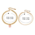 thumbnail image 3 of Uinagy Metal Double Layer Anklet Herringbone Chain Set, 3 of 7