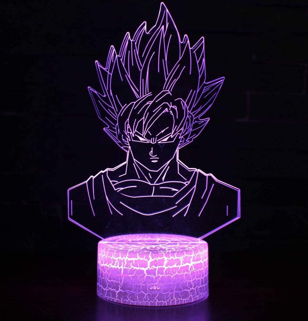 Goku Dragon Ball Z Personalized FREE Night Light Lamp with LED Remote Control 