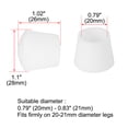 thumbnail image 2 of Cubierta de goma para patas de muebles, tapas de extremo, protector de suelo para mesa y silla, 2 piezas 20mm/3/4", 2 of 7