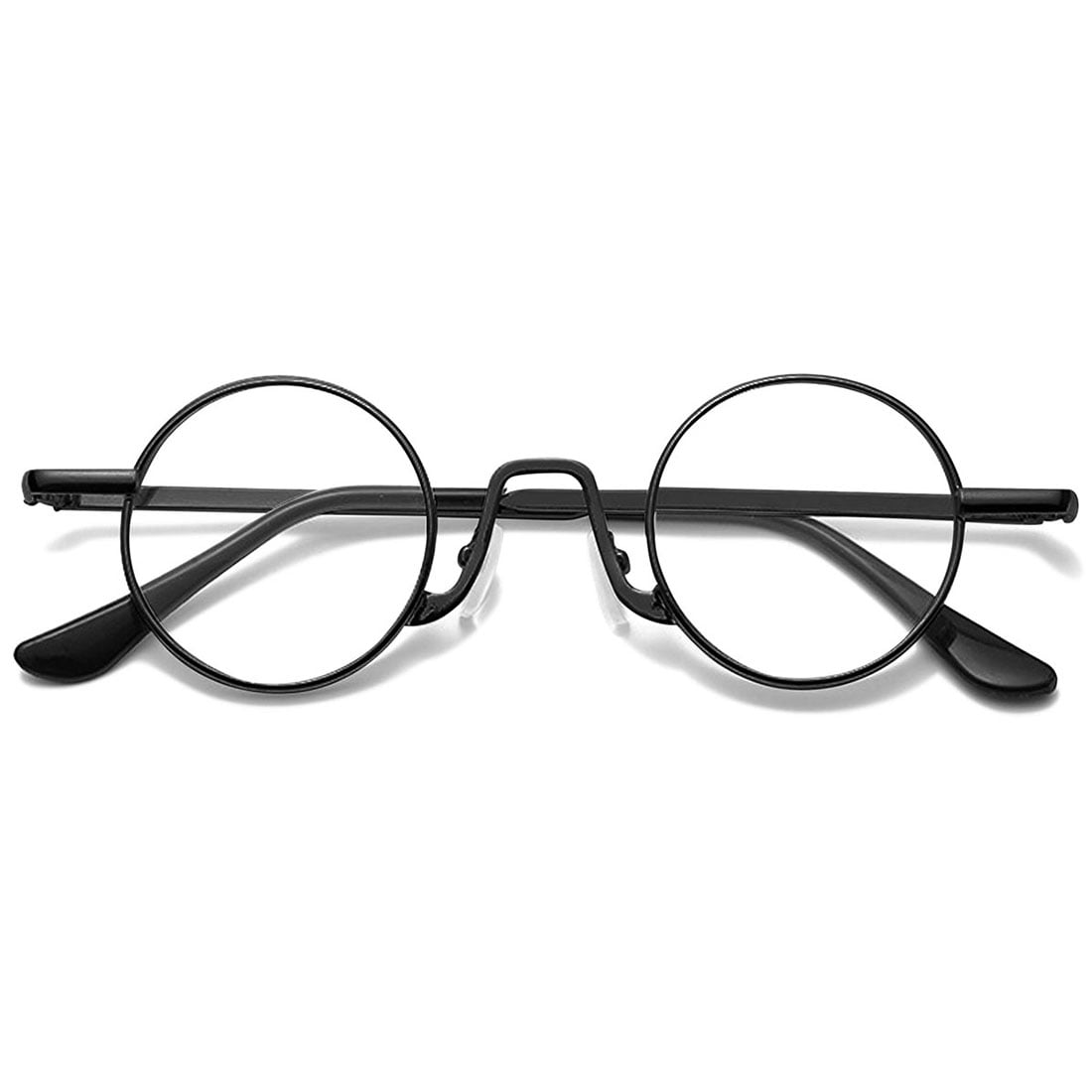 KOOSUFA Small Round Metal Reading Glasses 3.00 Blue Light Blocking Women Men Retro Eyeglasses Readers Eyewear Black