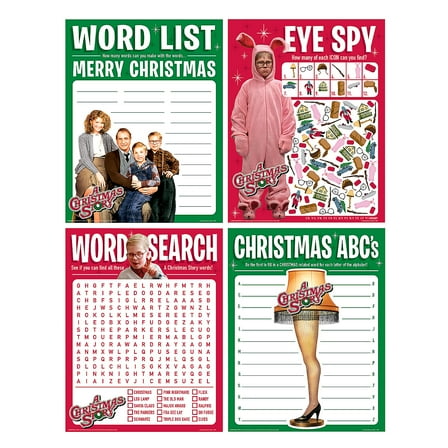 8 1/2" x 11" Bulk 96 Pieces A Christmas Story Paper Family Games