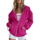 thumbnail image 1 of Sudadera con Capucha y Cierre Completo PRETTYGARDEN 2025 en Rojo Rosa Talla S, 1 of 7