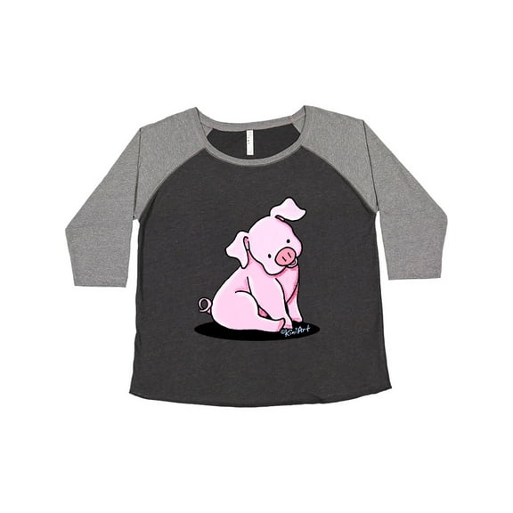 Inktastic Sitting Pig Women's Plus Size T-Shirt