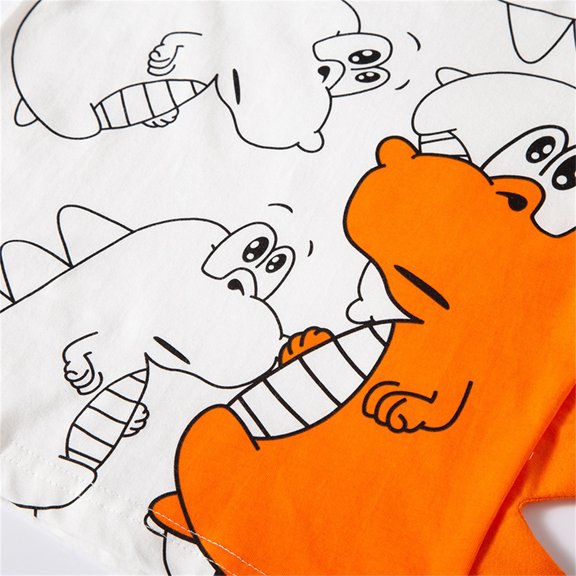 Vedolay Boys Tops Mens Hawaiian Shirts Loose-Fit Short Sleeve Button Down Tropical Beach Shirt,Orange 1-2 Years