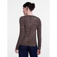 thumbnail image 4 of Scenario Women's Button Front Printed Cardigan Sweater, Lightweight, Sizes XS-XXXL, 4 of 6