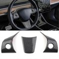 thumbnail image 4 of For Y 2017-2020 Real Carbon Fiber Steering Wheel Protective Frame Patch Trim, 4 of 5