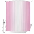 thumbnail image 2 of Pink Ombre Waterproof Fabric Shower Curtain,Pink White Gradient Modern Abstract Art Waterproof Fabric Shower Curtain for Bathroom Curtains Bathtubs Hotel Shower Curtains with 12 Hooks Standard 72x72, 2 of 8