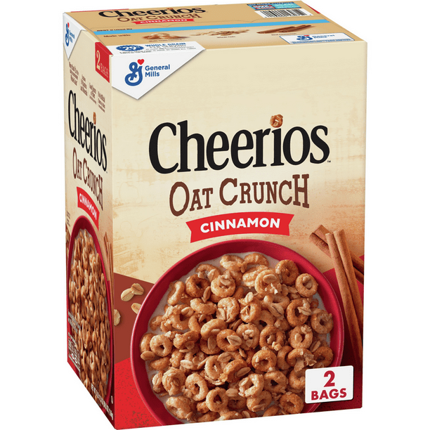 Cinnamon Oat Crunch Cheerios, Whole Grain Cereal with Oats, 59.5 oz