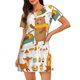 thumbnail image 1 of Fotbe Autumn Forest Animals Bata de Dormir para Mujer con Estampado, Camisón de Algodón de Manga Corta, Ropa de Dormir Casual, 1 of 6